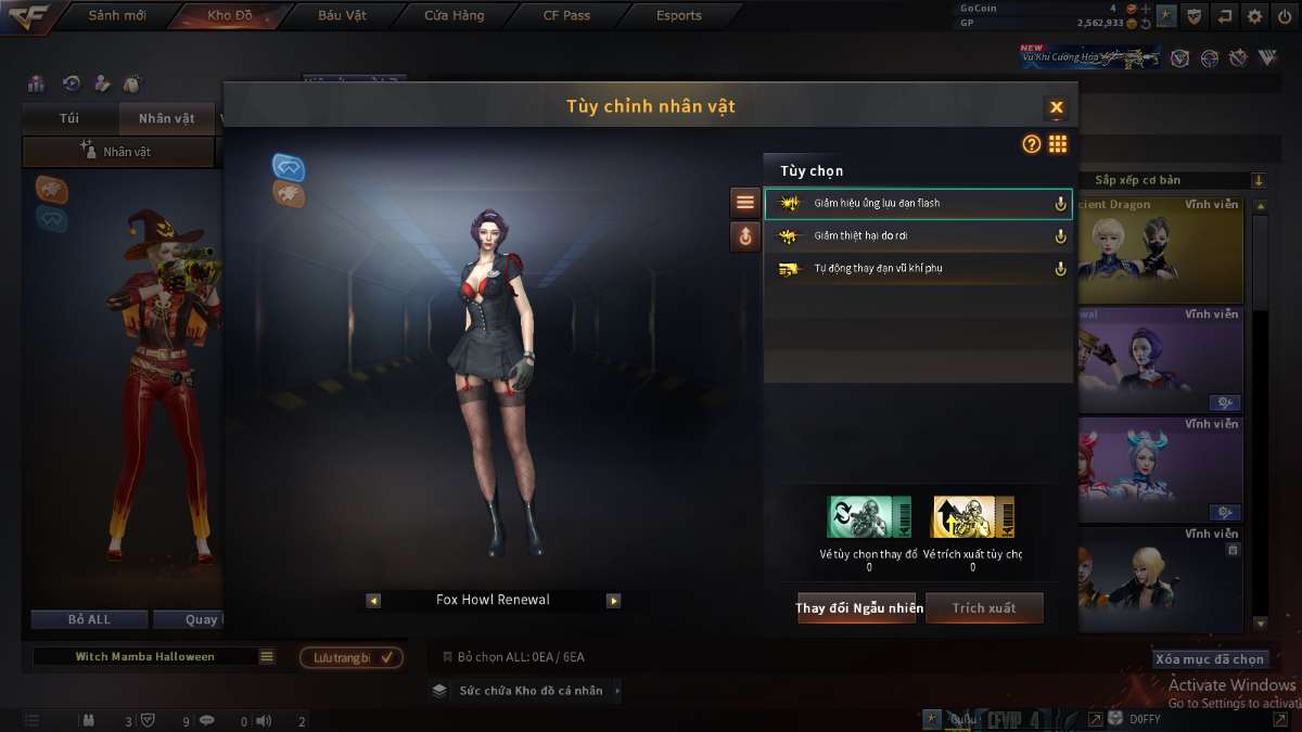 shop acc cf uy tin gia re